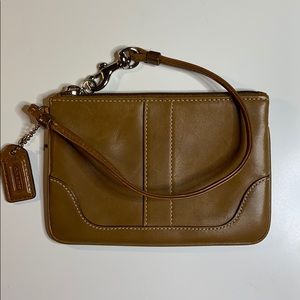 Coach leather mini wristlet